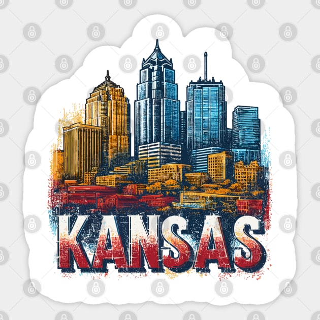 Kansas Sticker by Vehicles-Art